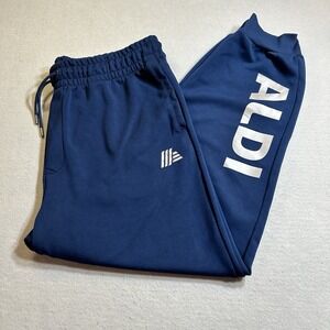 ALDI Gear Jogger Pants Unisex XXL Navy Blue Drawstring Pockets Athletic Lounge